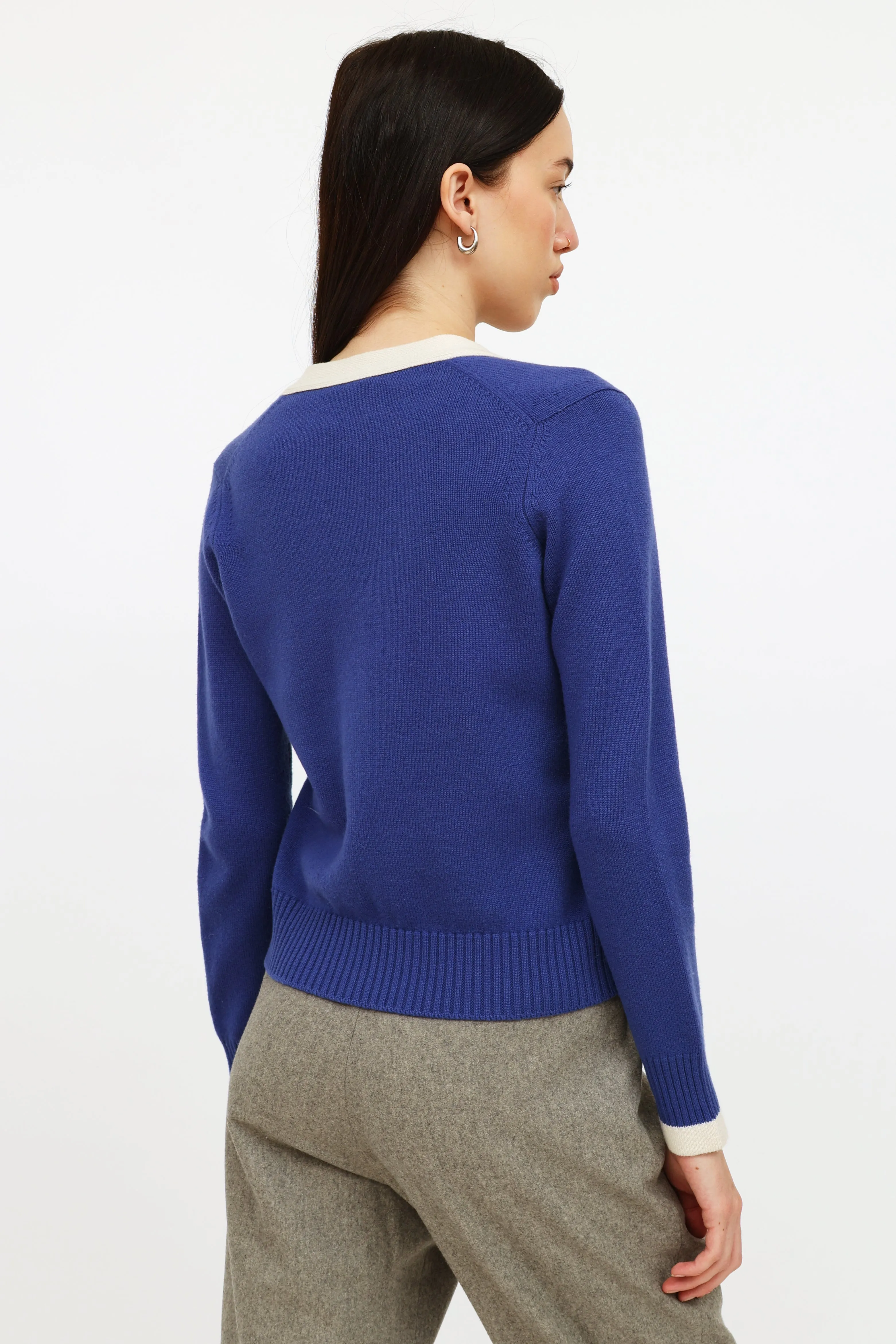 2016 Blue Paris-Seoul Cashmere Cardigan