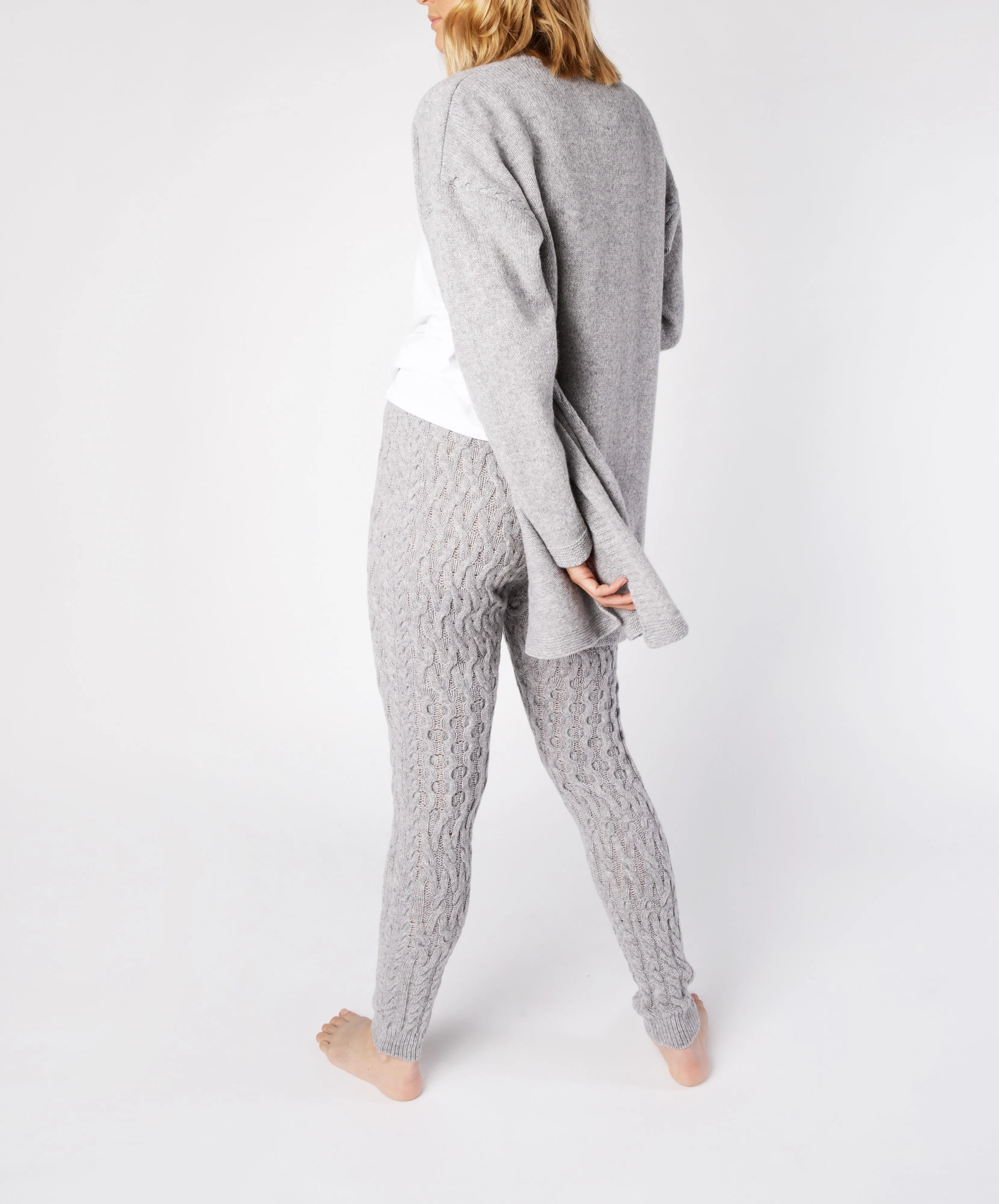 Aran Leggings Soft Grey