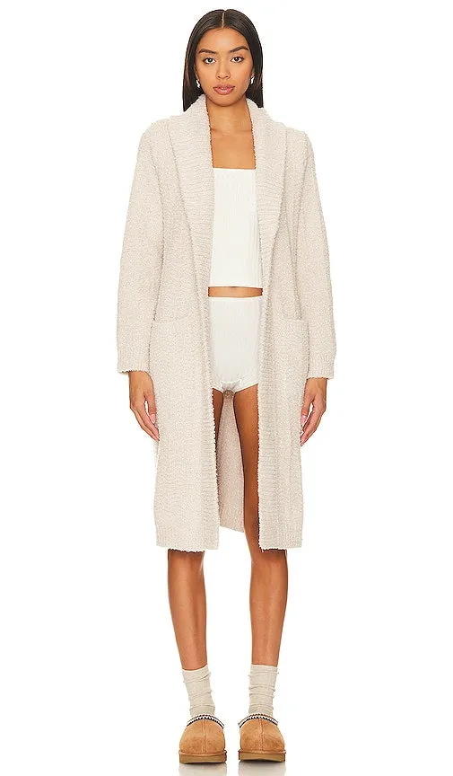 Barefoot Dreams CozyChic Chenille Long Cardi in Beige