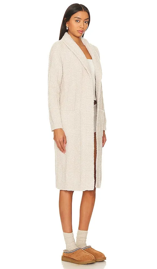 Barefoot Dreams CozyChic Chenille Long Cardi in Beige