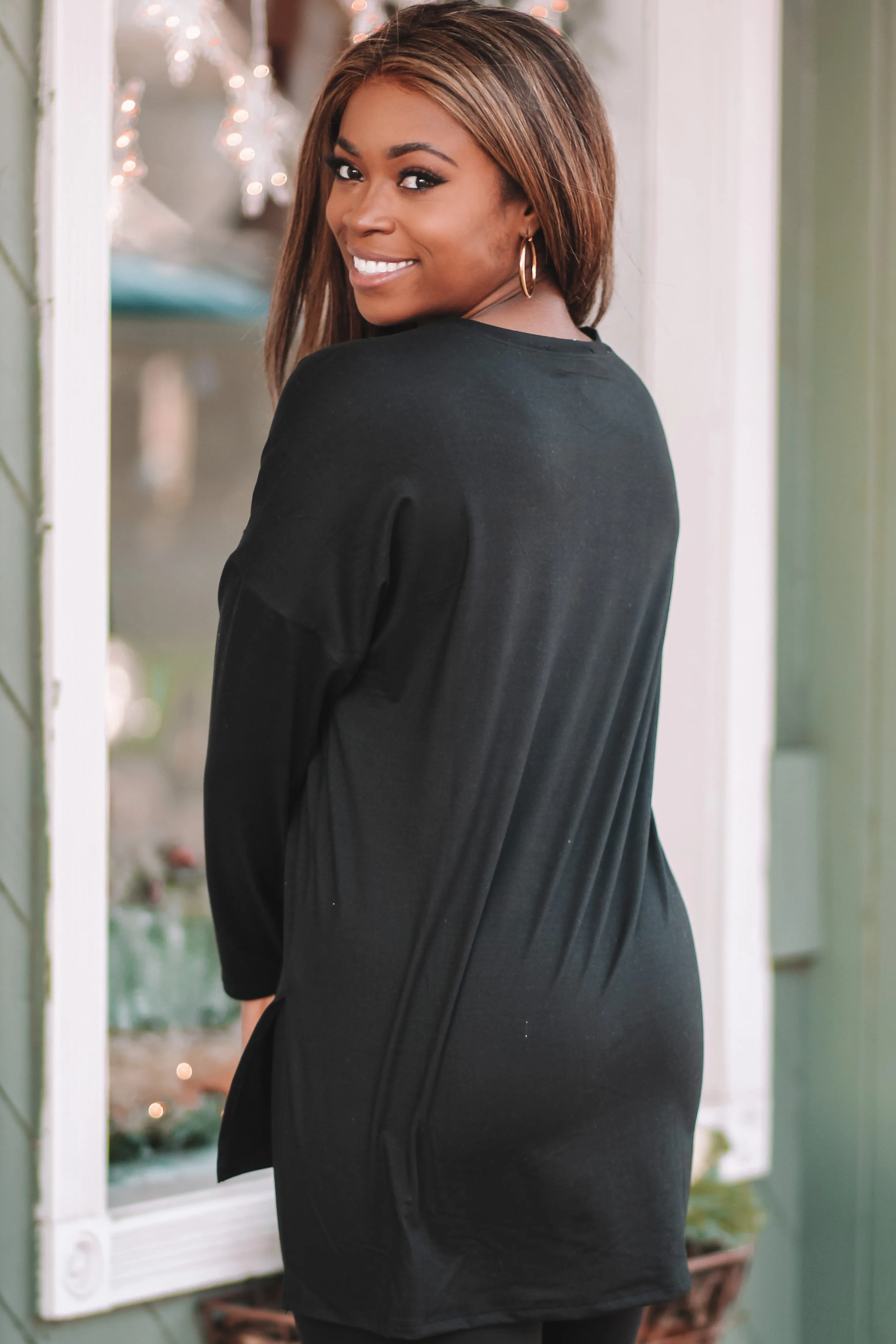 Black Buttery Soft Top & Leggings Set in Regular & Curvy