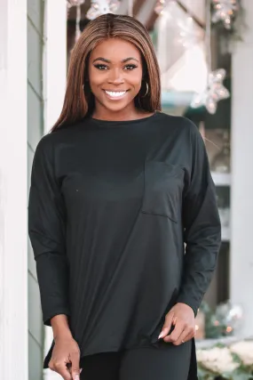 Black Buttery Soft Top & Leggings Set in Regular & Curvy