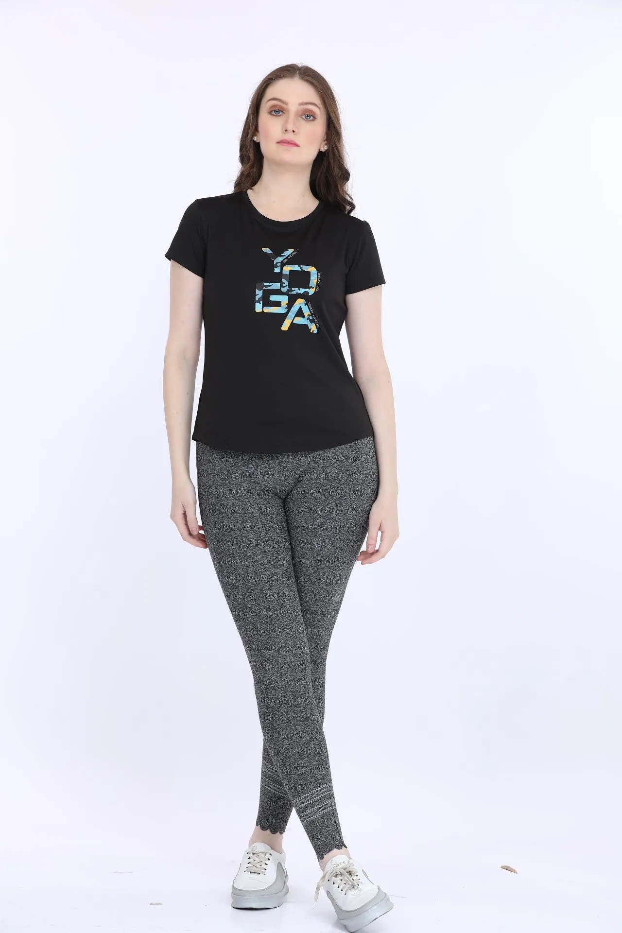 Black Stretch Fit Half Sleeve T-Shirt