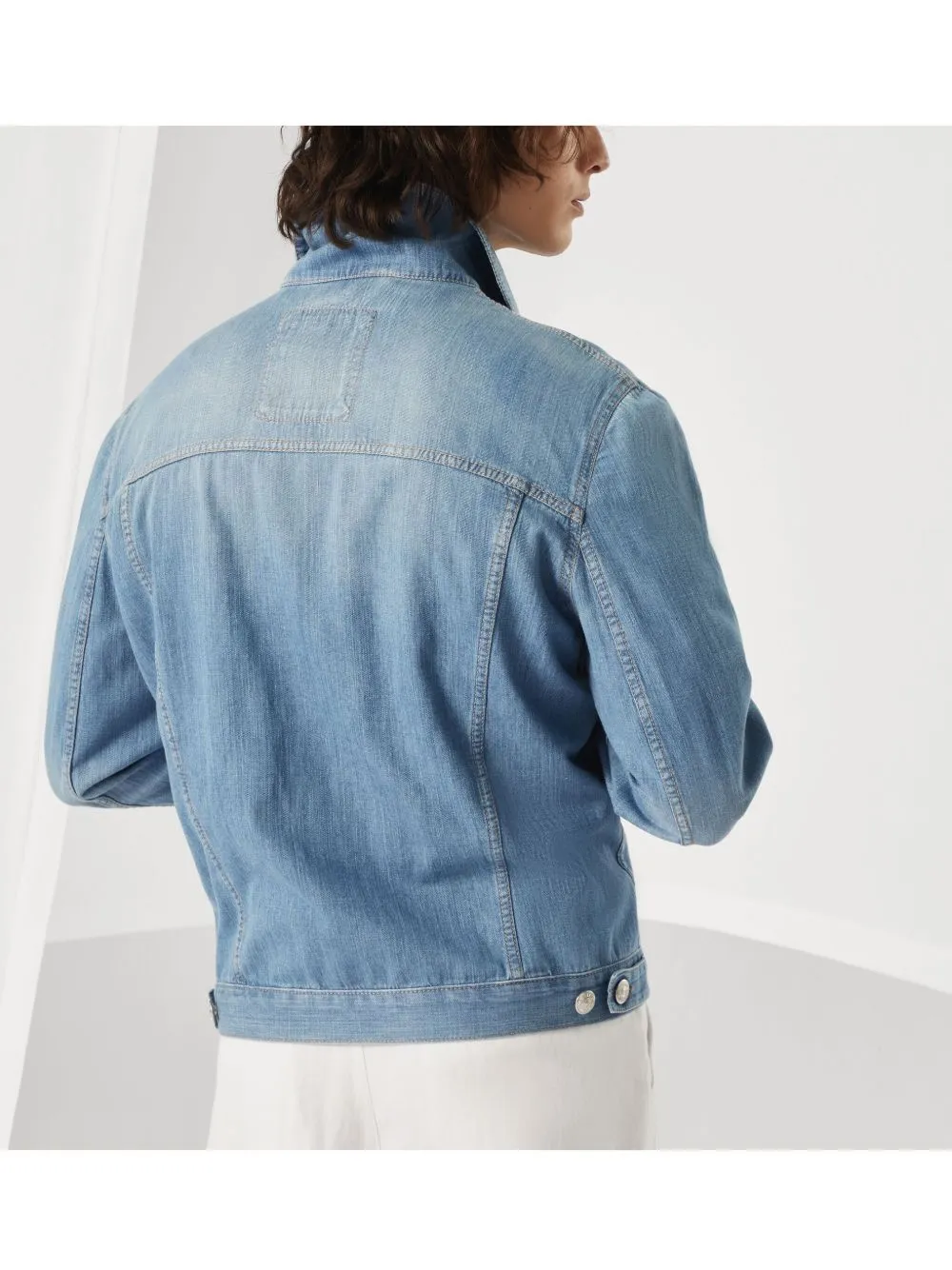 Brunello Cucinelli Coats Clear Blue