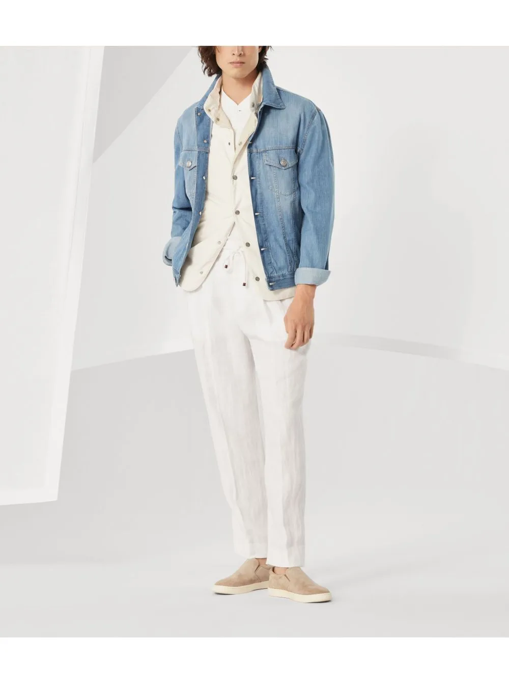 Brunello Cucinelli Coats Clear Blue