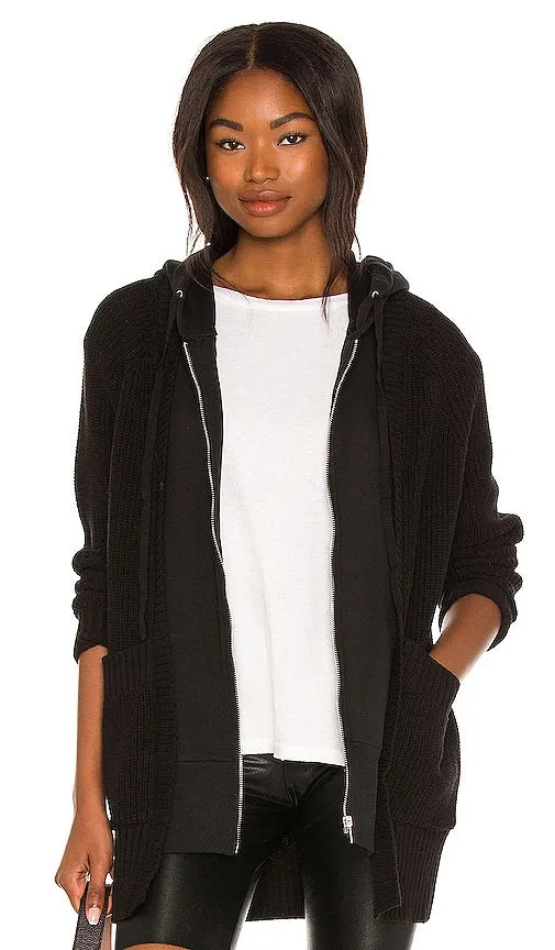 Central Park West Reed Dickie Cardigan in Black