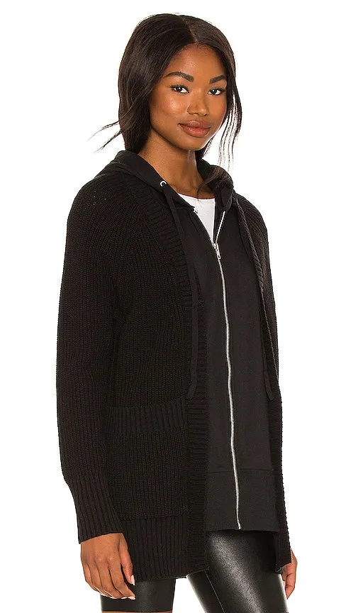 Central Park West Reed Dickie Cardigan in Black