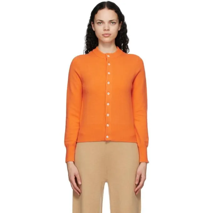 extreme cashmere Orange Cashmere Little Game Cardigan