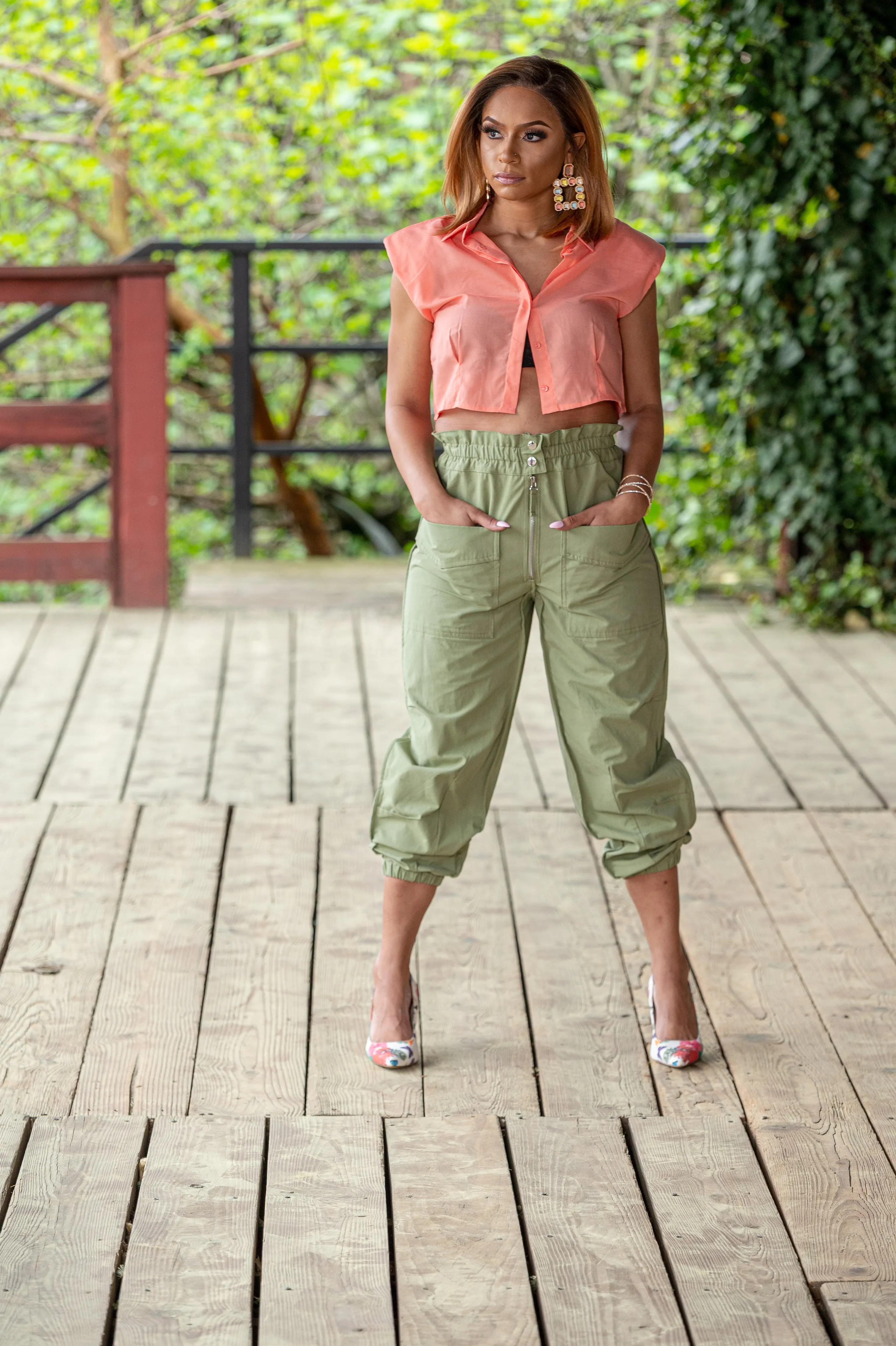 Flex'N Button-up Top