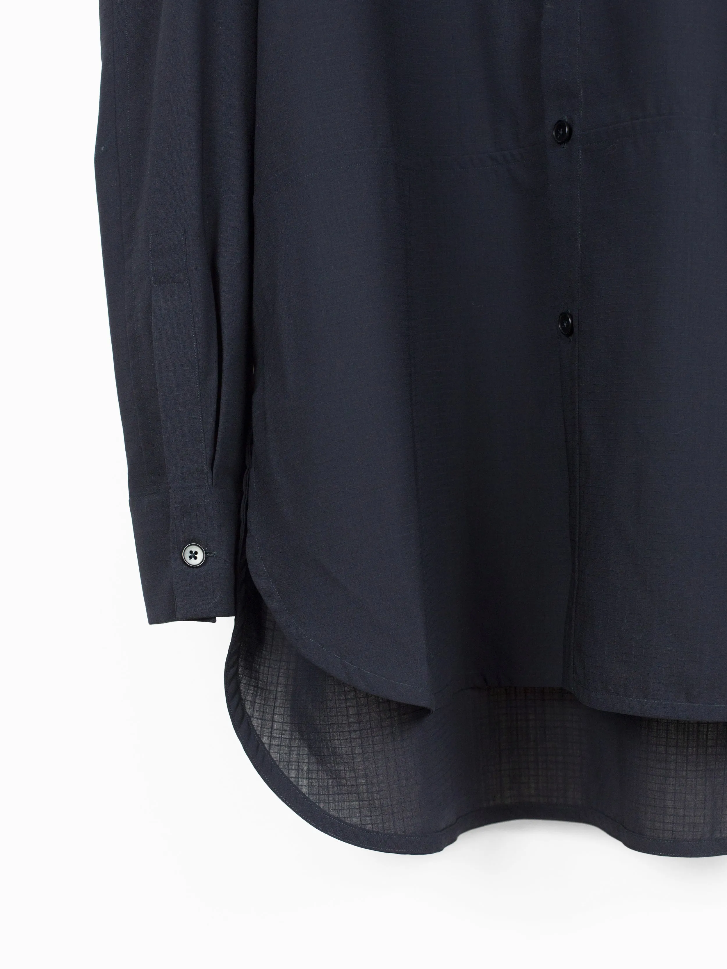 Jil Sander SS19 Ripstop Wool Tunic Shirt