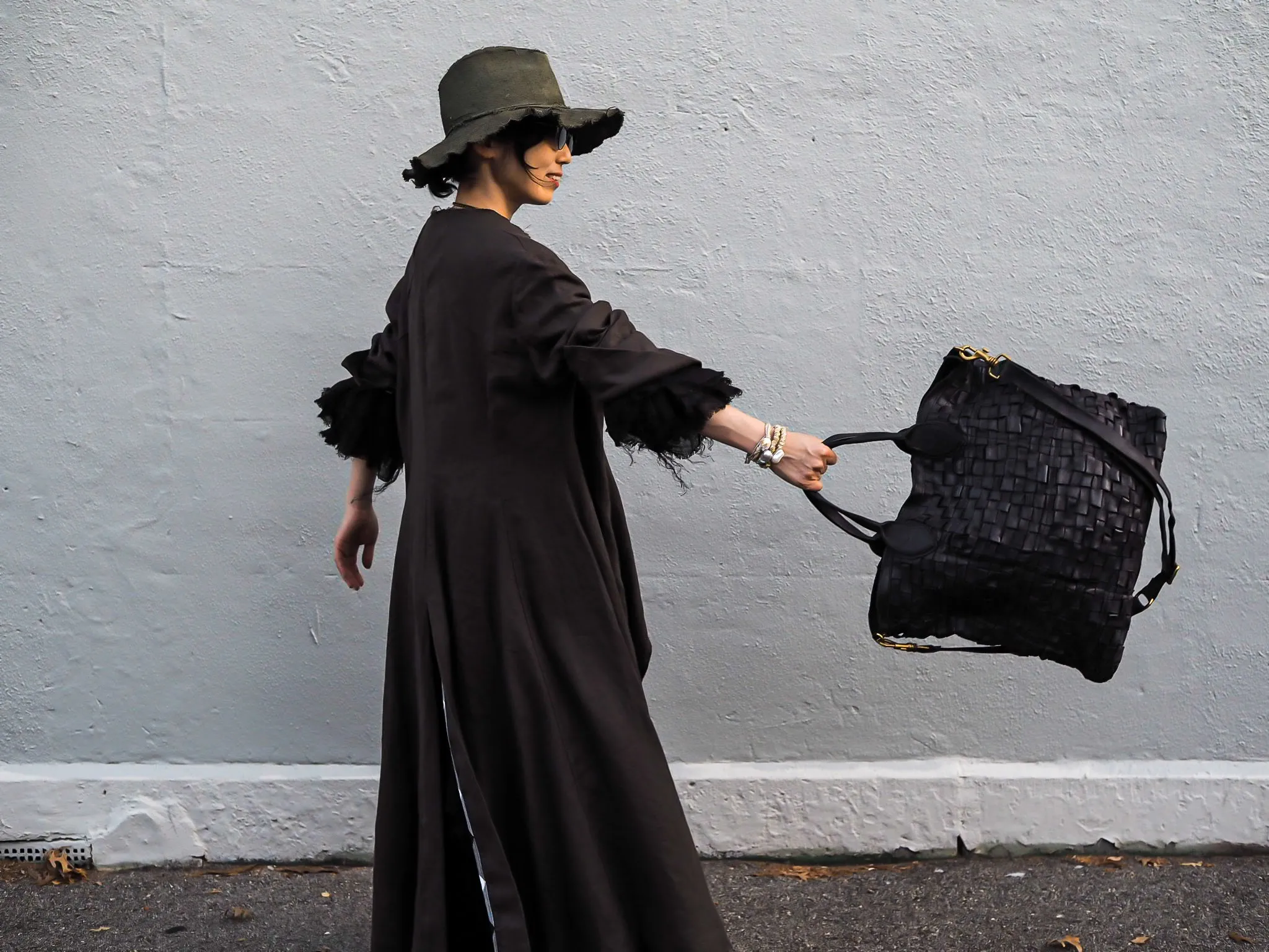 Maxi riding coat (Linen) - Truffle