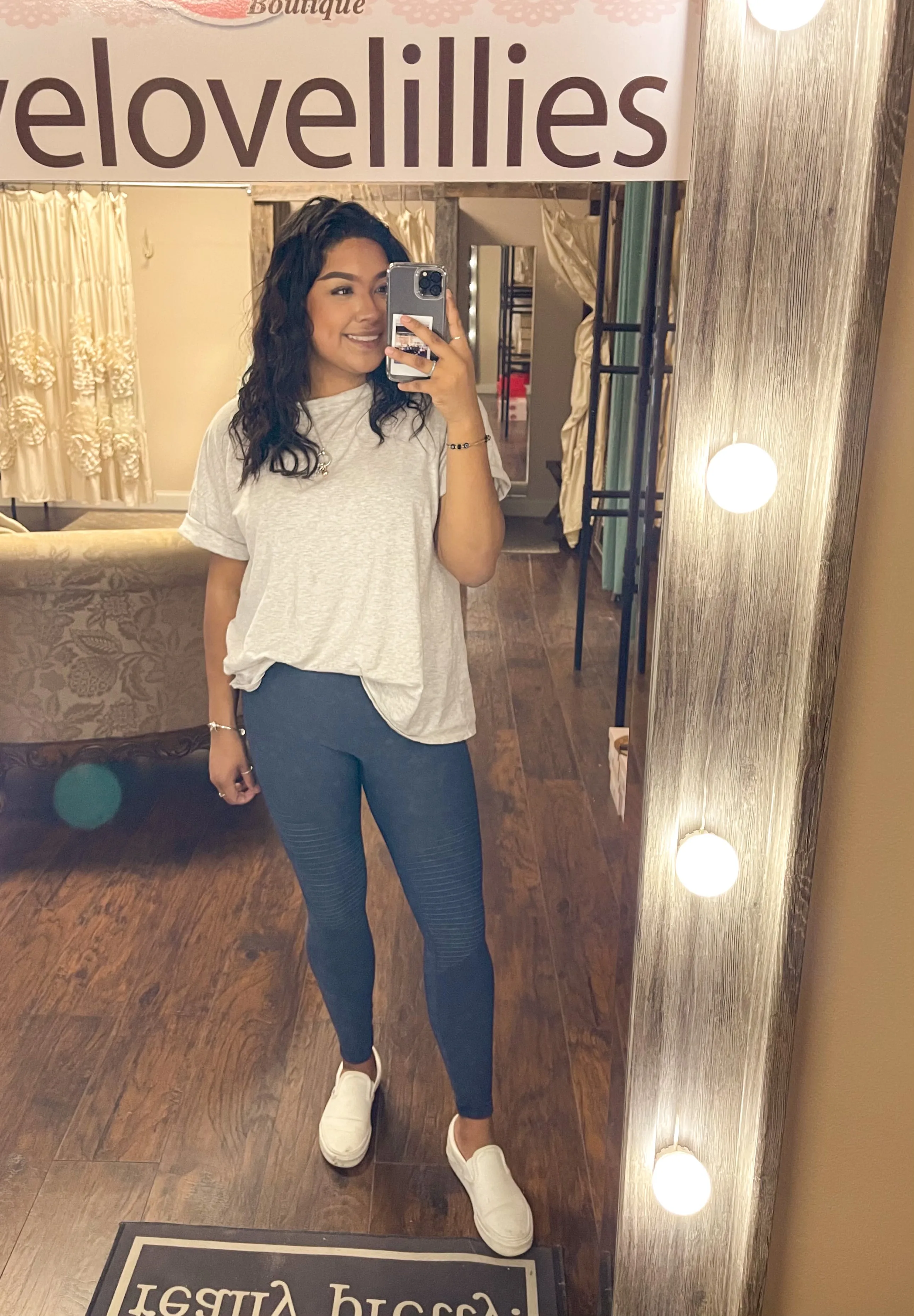Navy Moto Leggings