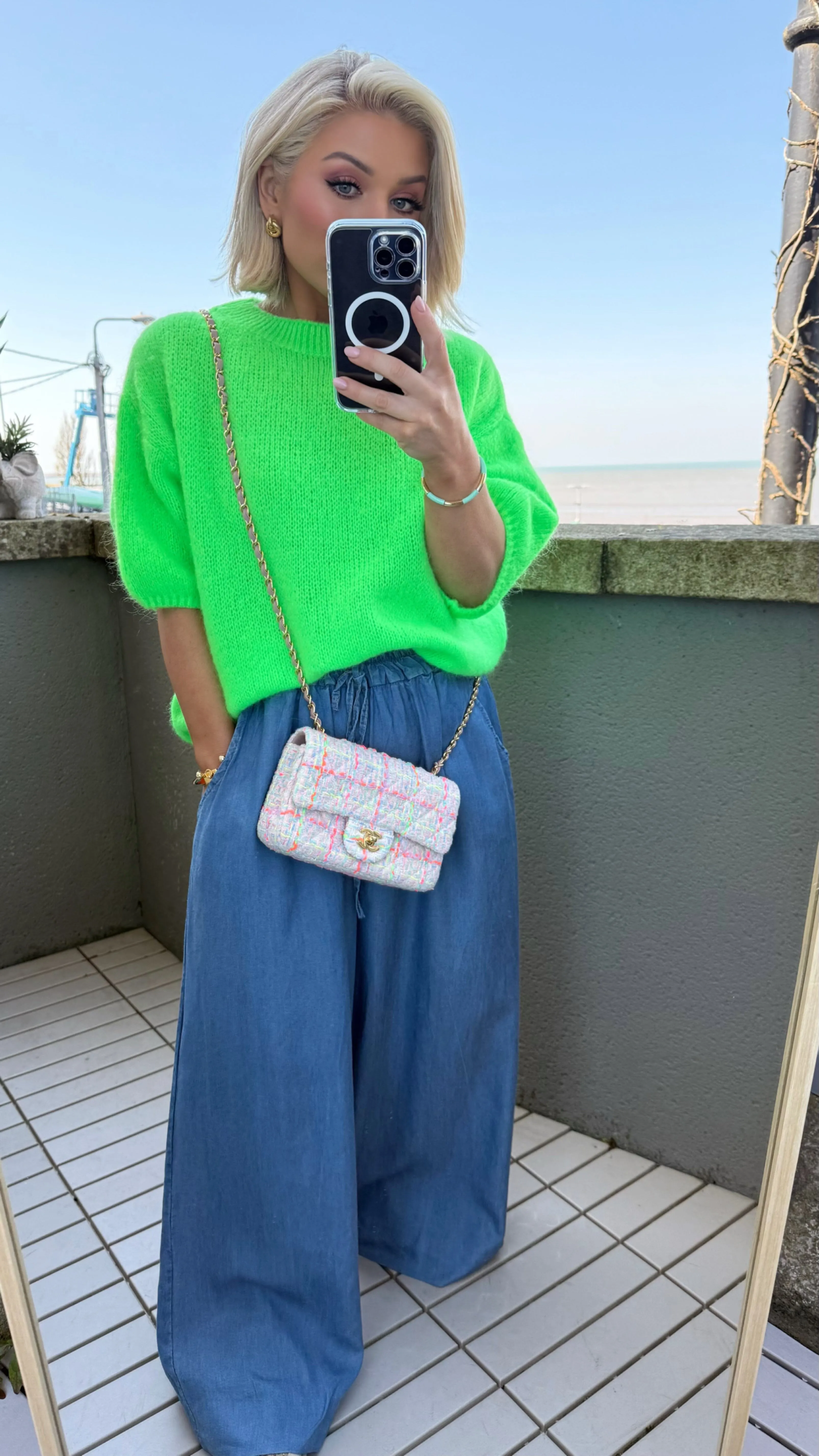 NEON POP KNIT - LIME