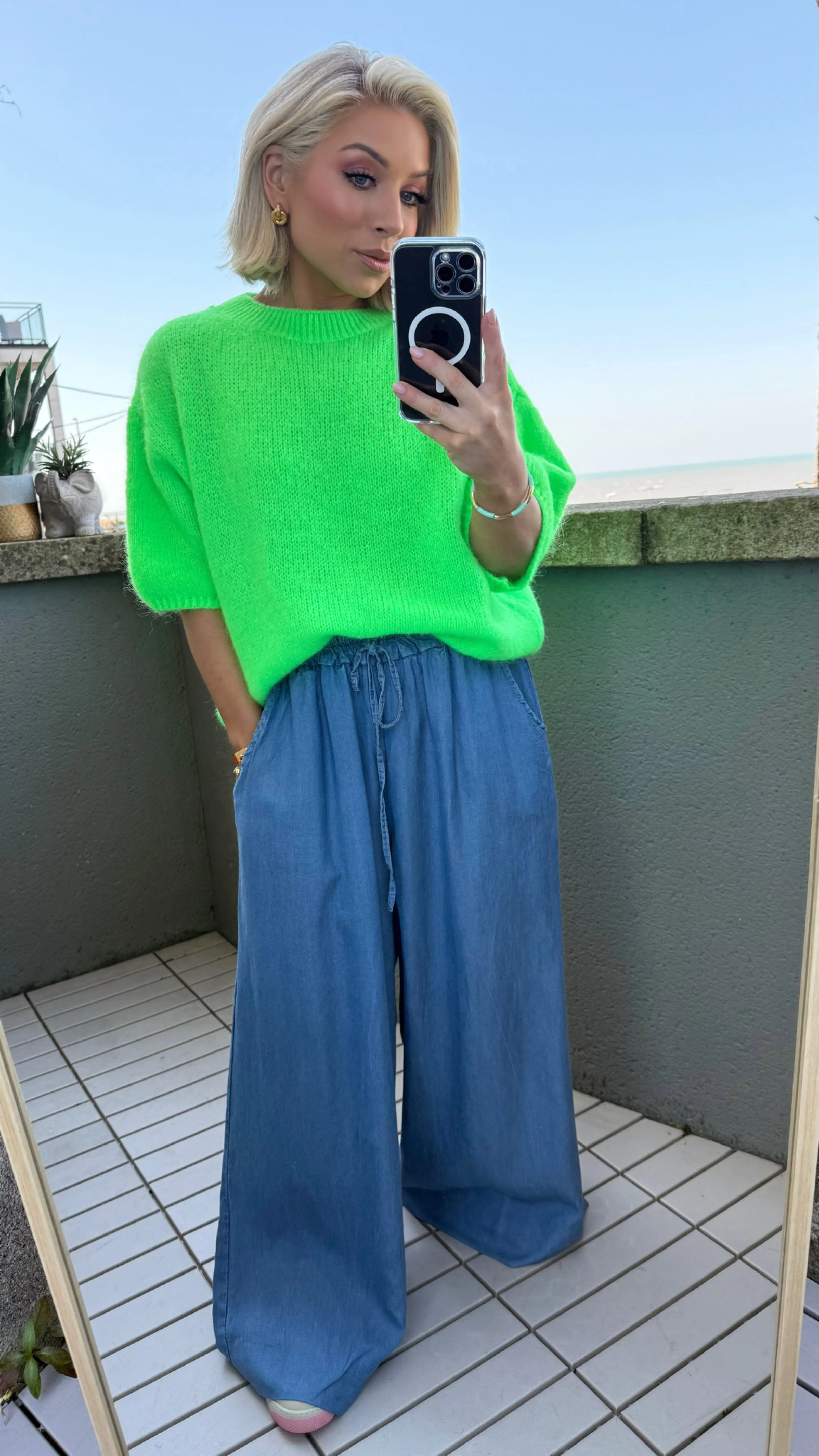 NEON POP KNIT - LIME