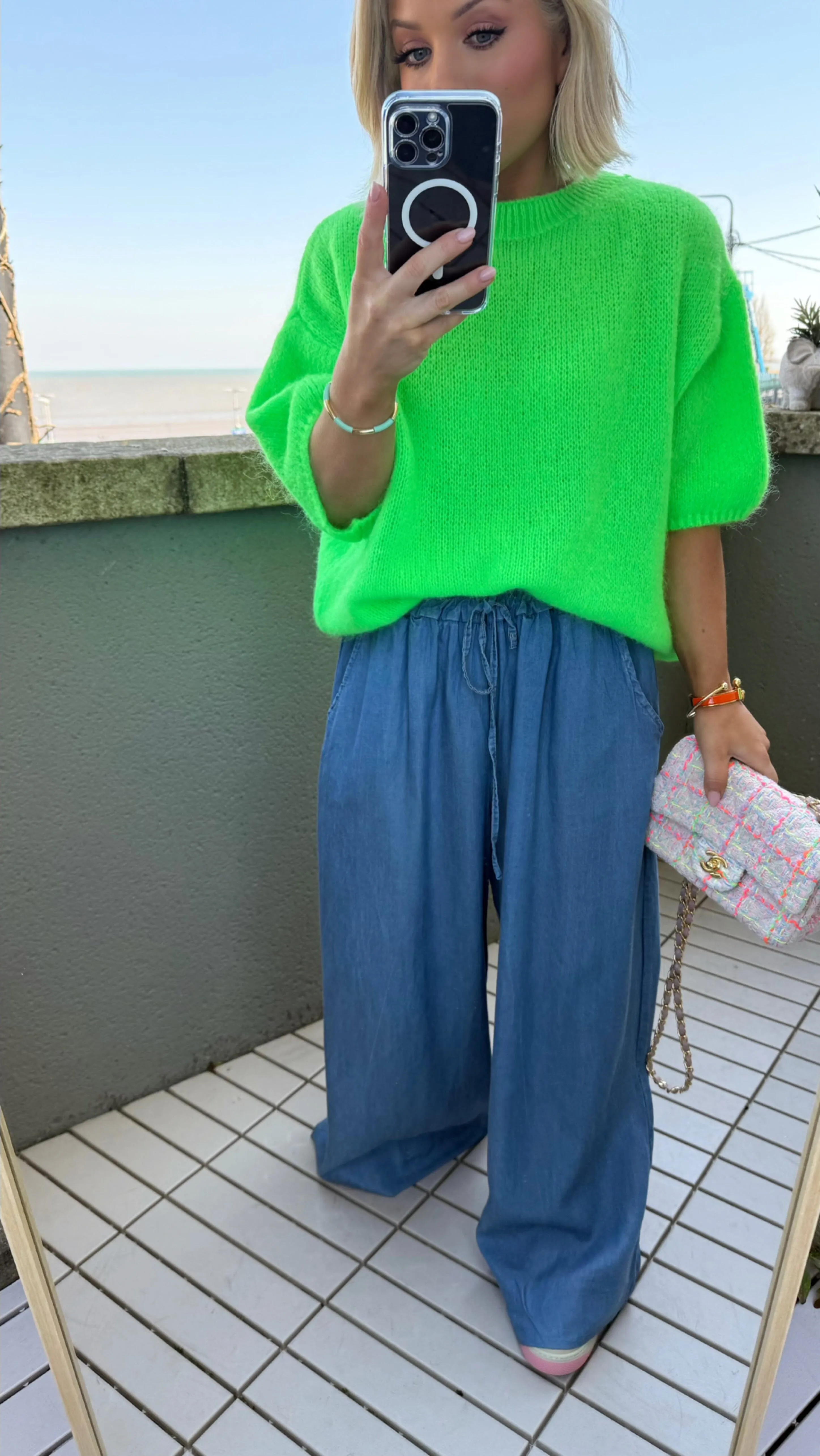NEON POP KNIT - LIME