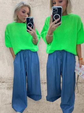 NEON POP KNIT - LIME