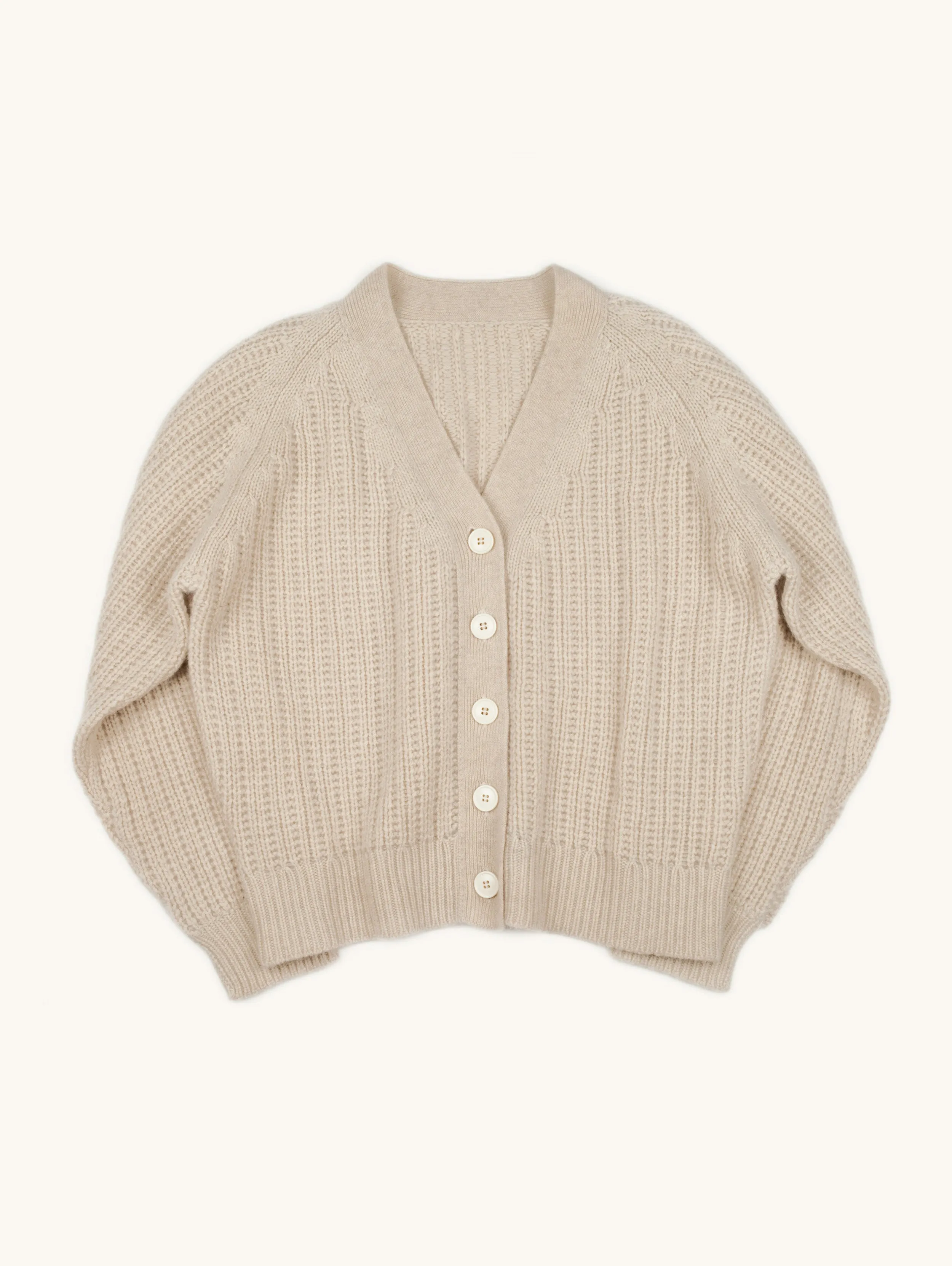 Oversize V Neck Cashmere Cardigan