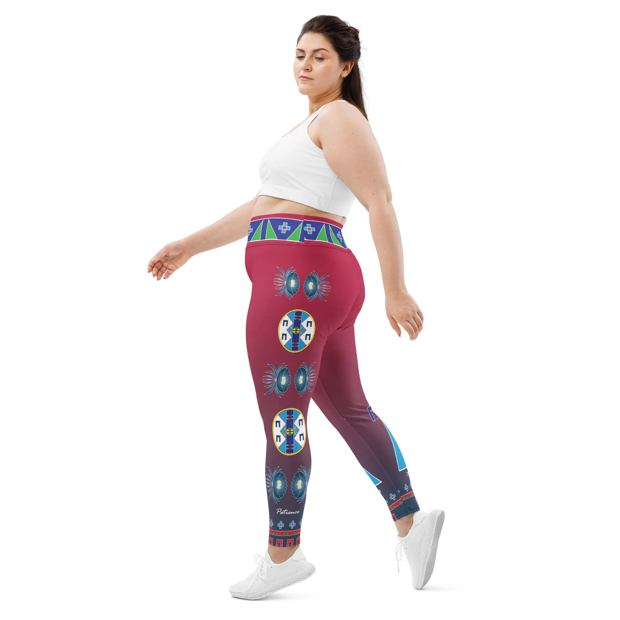Patience Magenta Plus Size Leggings