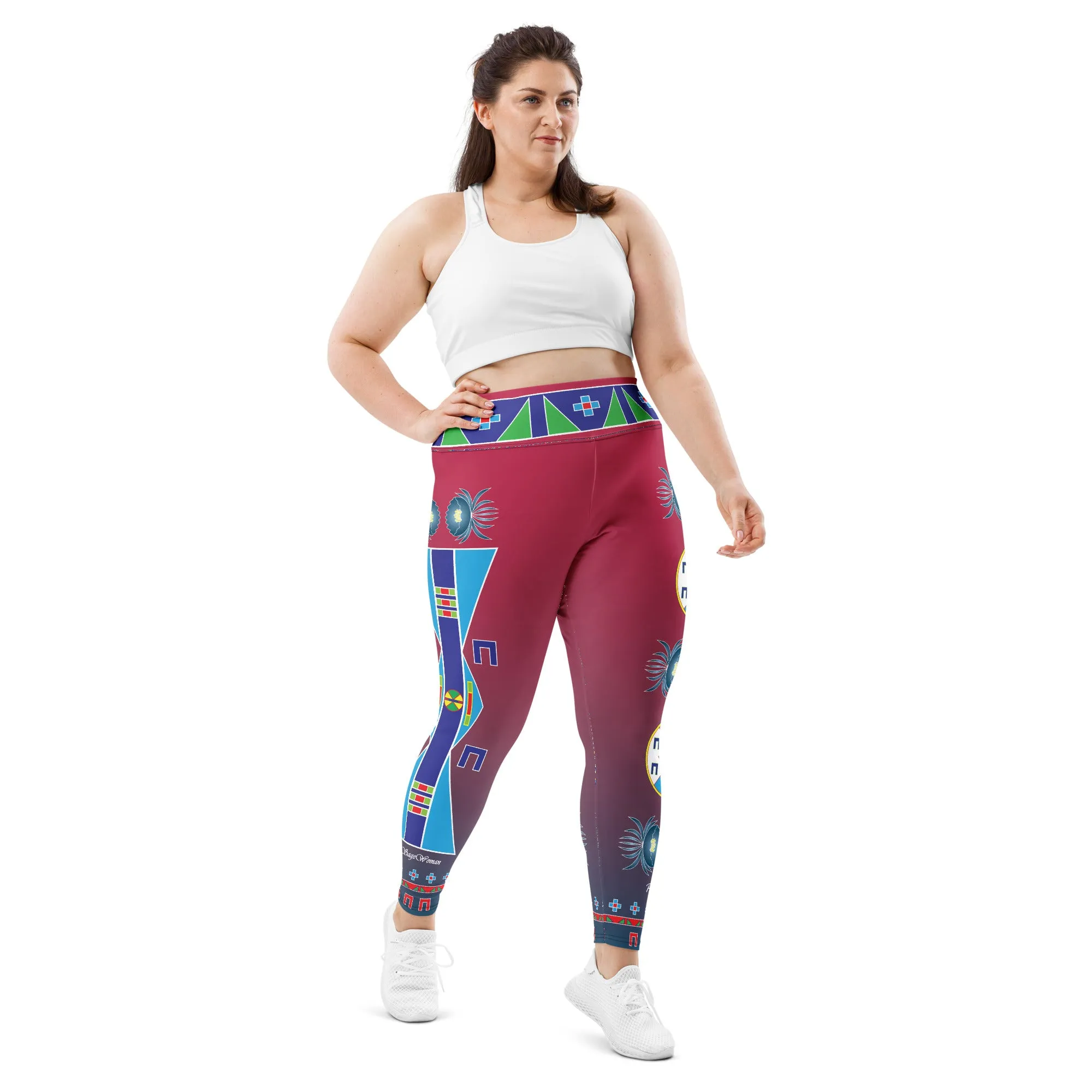 Patience Magenta Plus Size Leggings
