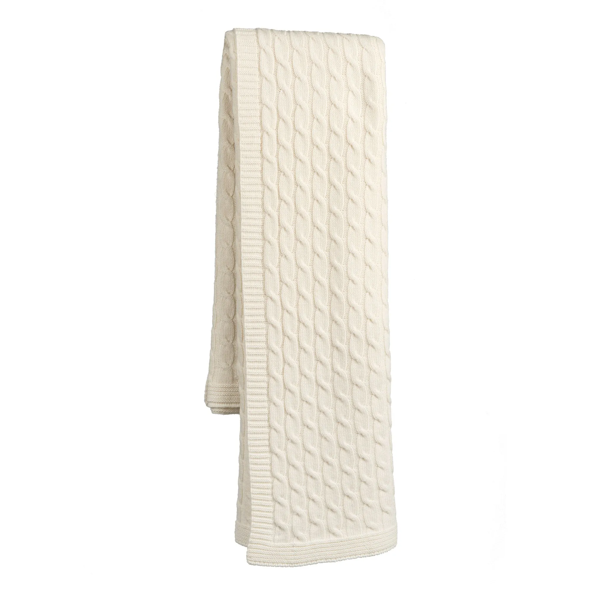 Plaid a Treccia Misto Cashmere