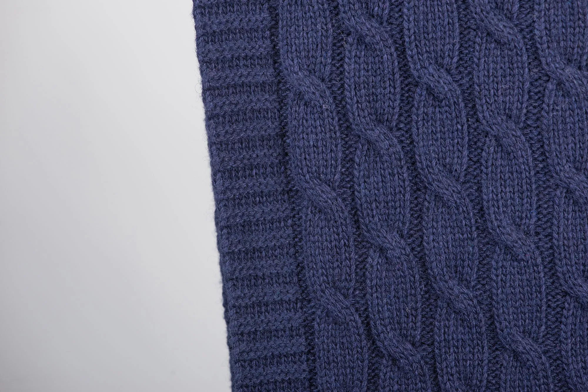 Plaid a Treccia Misto Cashmere
