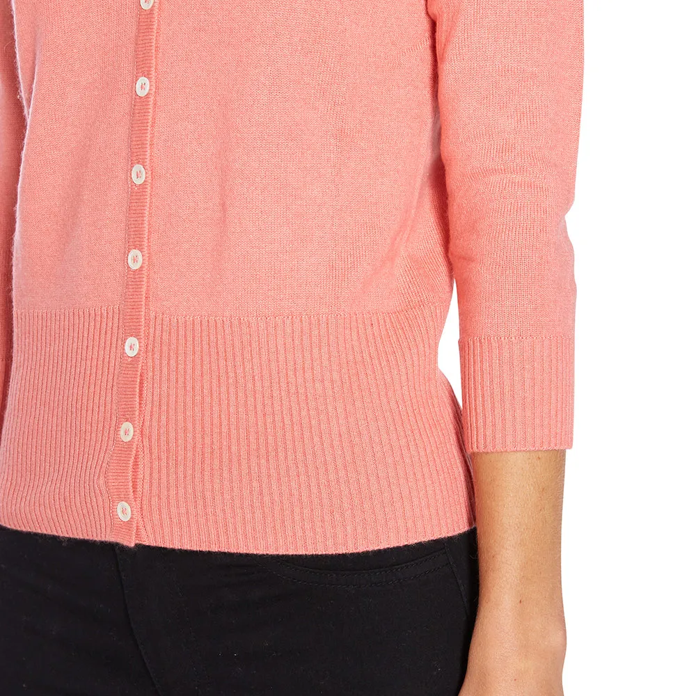 Silk   Cashmere Audrey Cardigan in Sherbet (low stock)