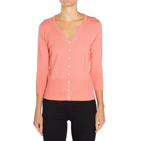Silk   Cashmere Audrey Cardigan in Sherbet (low stock)