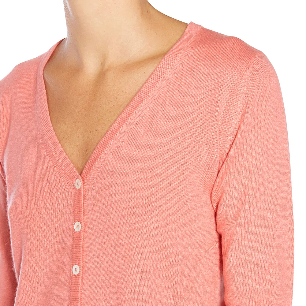 Silk   Cashmere Audrey Cardigan in Sherbet (low stock)