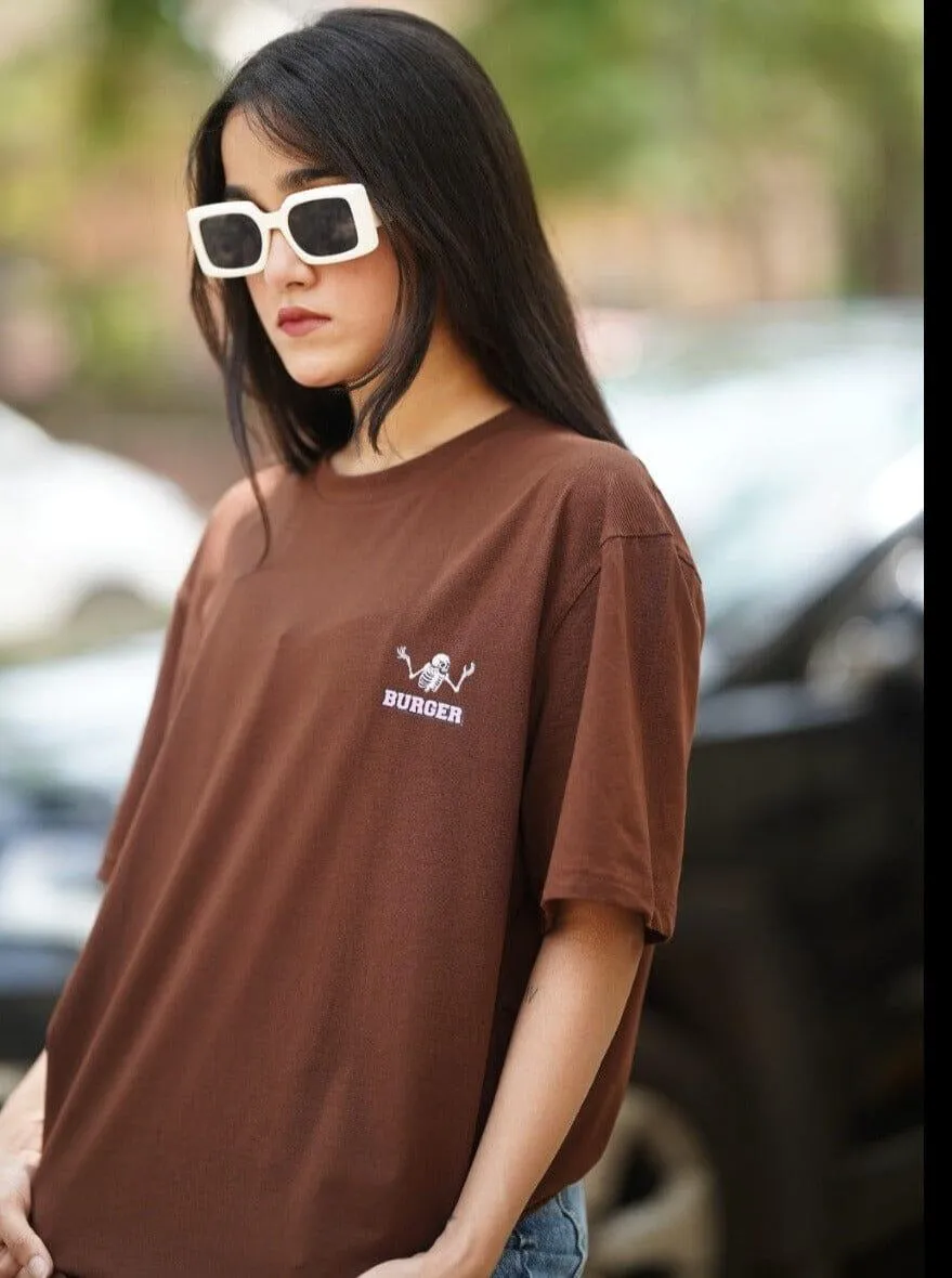 Where Are The Drugs: Burger Bae Oversized  Tee For Men and Women
