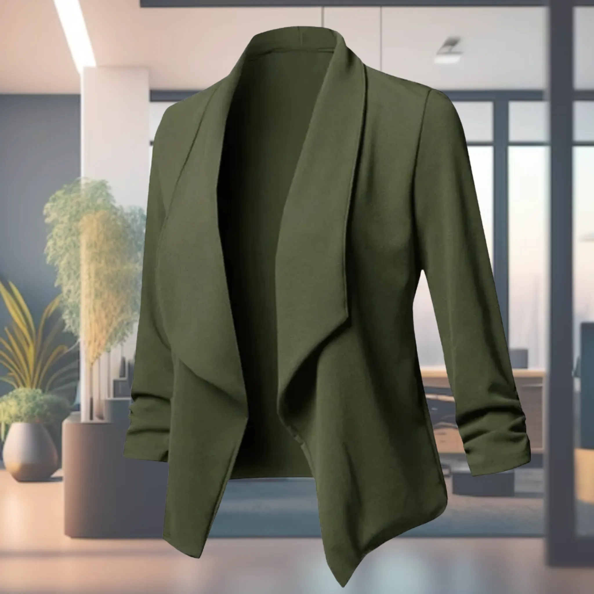 Women's Open Front Solid Color Thin Blazer | Ideal for All Seasons
